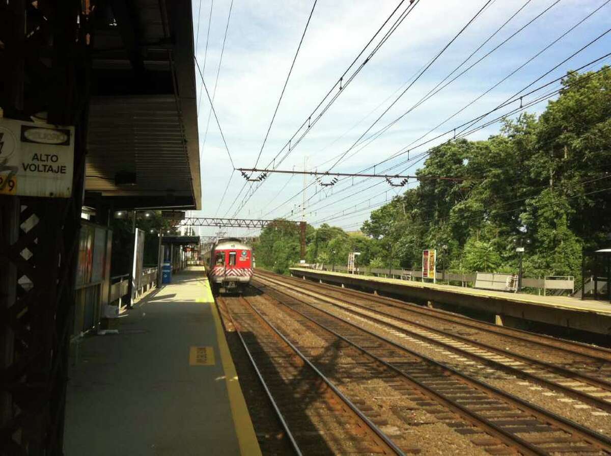 A train leaves the Green's Farms Metro-North train station en route to New Haven on Friday, July 22, 2011, carrying passengers who had been stranded earlier in the afternoon in Westport on another Metro-North train bound for New Haven.