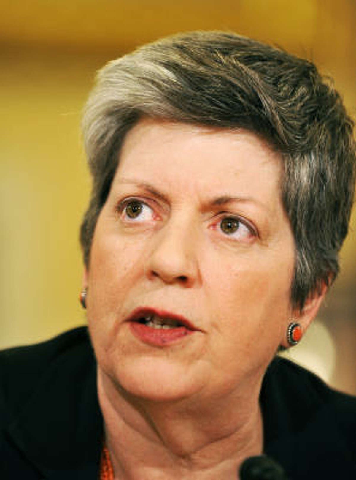Homeland Security Secretary Janet Napolitano testifies before the House Homeland Security Committee hearing on the "President's FY2012 Budget Request for the Department of Homeland Security" at the Canon House Office building in Washington, DC, on March 3, 2011.