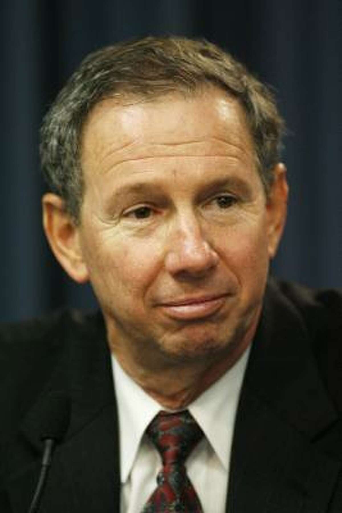 NASA Administrator Michael Griffin, shown in this 2006 file photo, said in a radio interview he is unsure whether mankind should be working on the global warming problem.