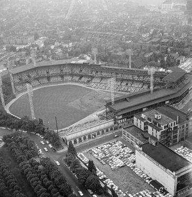 Batting Cage Set for Pittsburgh Pirates Batting Practice at Forbes Field in  1960