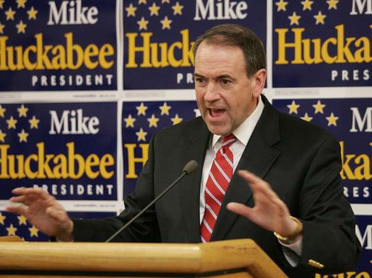 Former Arkansas Gov. Mike Huckabee, shown at a rally in Plano last week, had campaigned heavily in Texas.