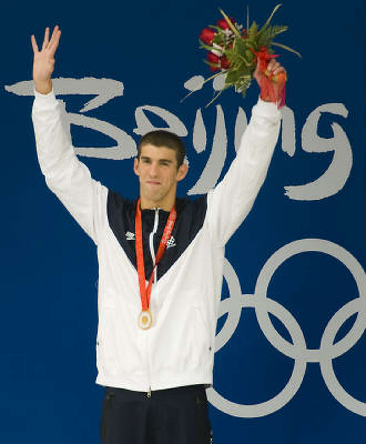 Michael Phelps acquired enough gold to affect the commodities market, winning eight times and setting numerous records, individual and relay.