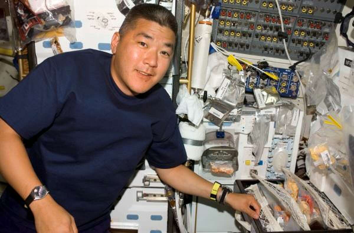 Astronaut Daniel M. Tani is shown aboard the international space station in an Oct. 24 file photo.