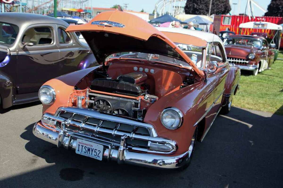 A 1952 Chevy is shown during the Goodguys Pacific Northwest Nationals hot rod and custom car show on Saturday at the Puyallup Fairgrounds.