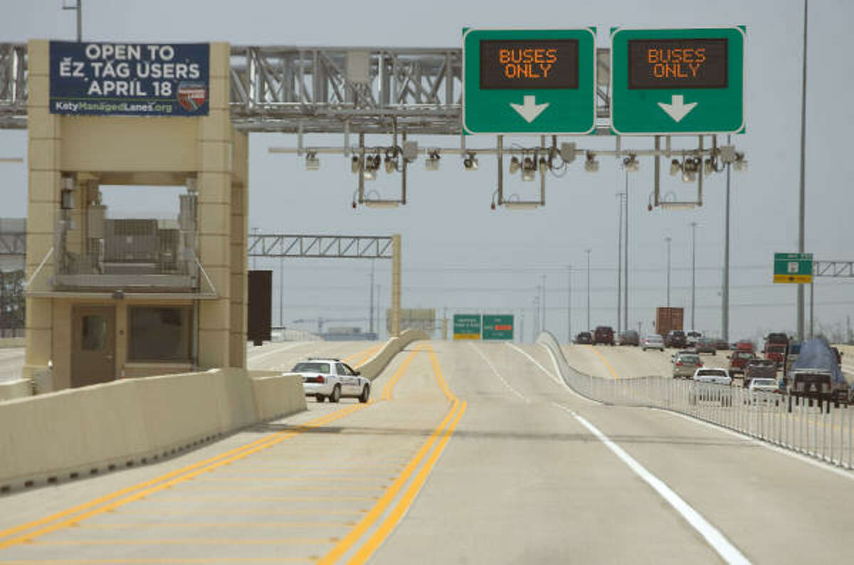 The managed lanes along Interstate 10 opened in 2009. By mid-2016, they will be transferred to state control.