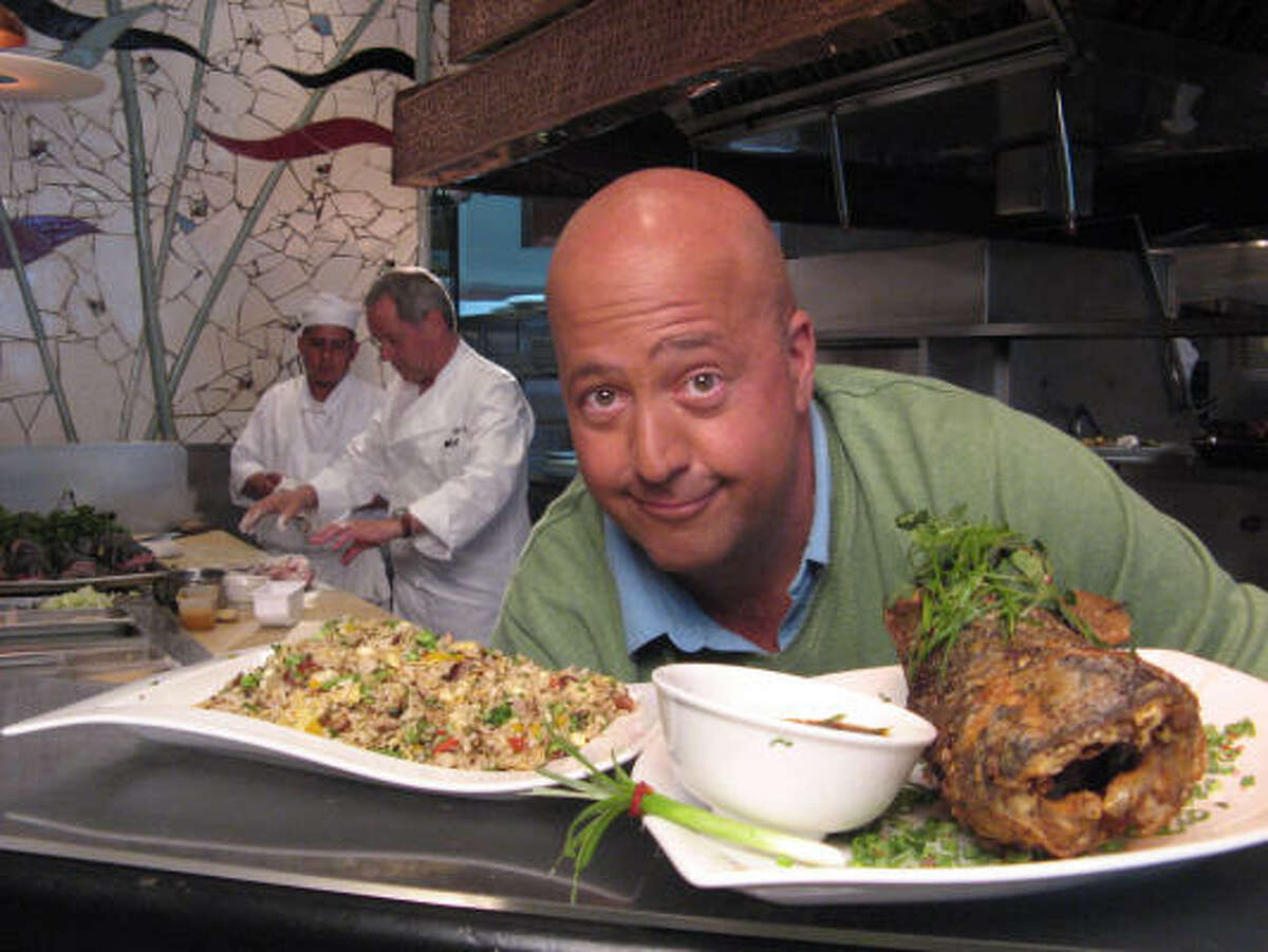 Andrew Zimmern traveled to Laredo to shoot and dine on a javelina, which he ate along with roasted cow’s head.
