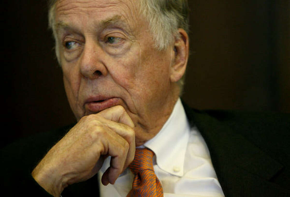 “I'm for everything American — all of it — coal, nuclear, anything American,” T. Boone Pickens says. The oilman considers the money the U.S. spends on foreign petroleum “the greatest transfer of wealth in the history of mankind.”