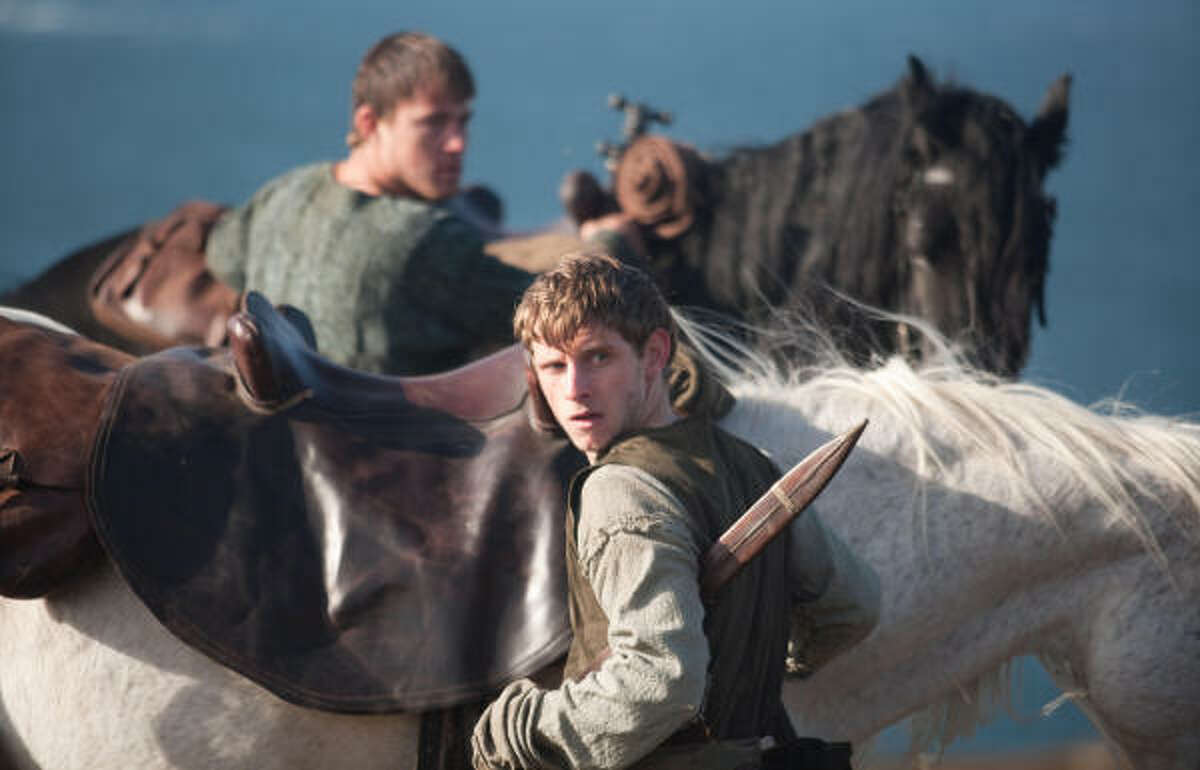Channing Tatum and Jamie Bell, foreground, star in the Roman epic adventure The Eagle.
