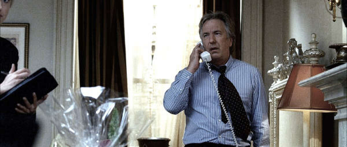 Alan Rickman portrays a Nobel Prize-winning scientist whose son is kidnapped in Nobel Son.