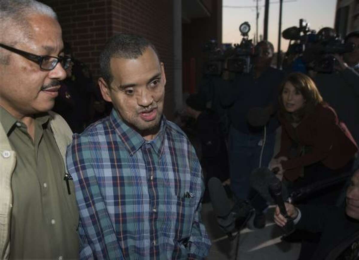 Ricardo Rachell leaves the Harris County Jail on Dec. 12, having spent years urging prosecutors to investigate attacks that continued after he was imprisoned in an 8-year-old's sexual assault.