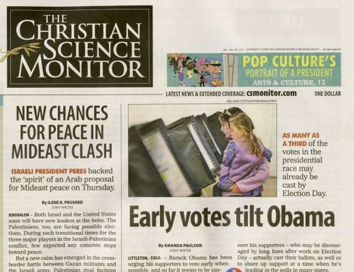 The Christian Science Monitor now will print only a weekend edition after struggling financially for decades.