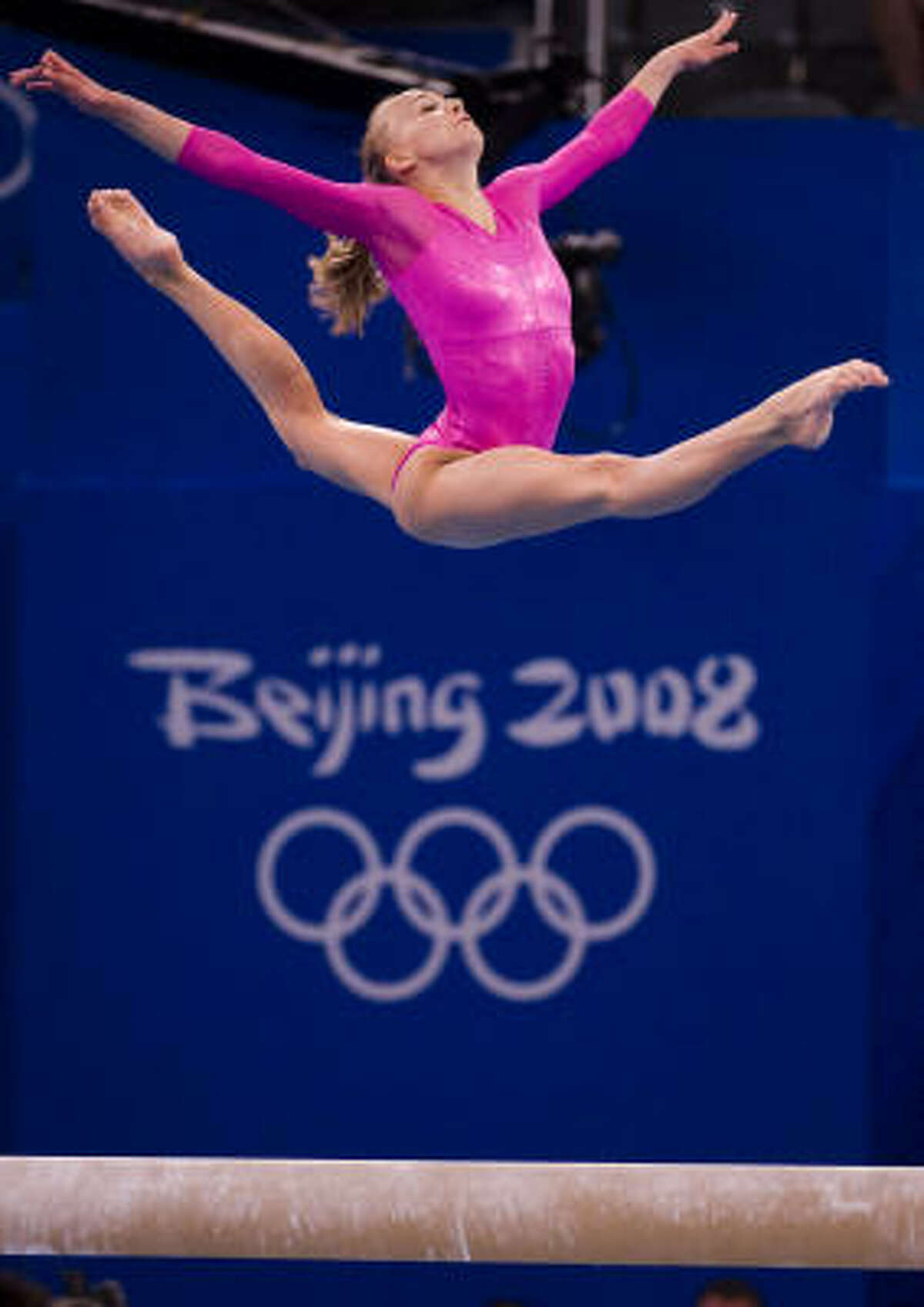 Nastia Liukin Pink Leotard At Beijing Olympic Games Sexiz Pix