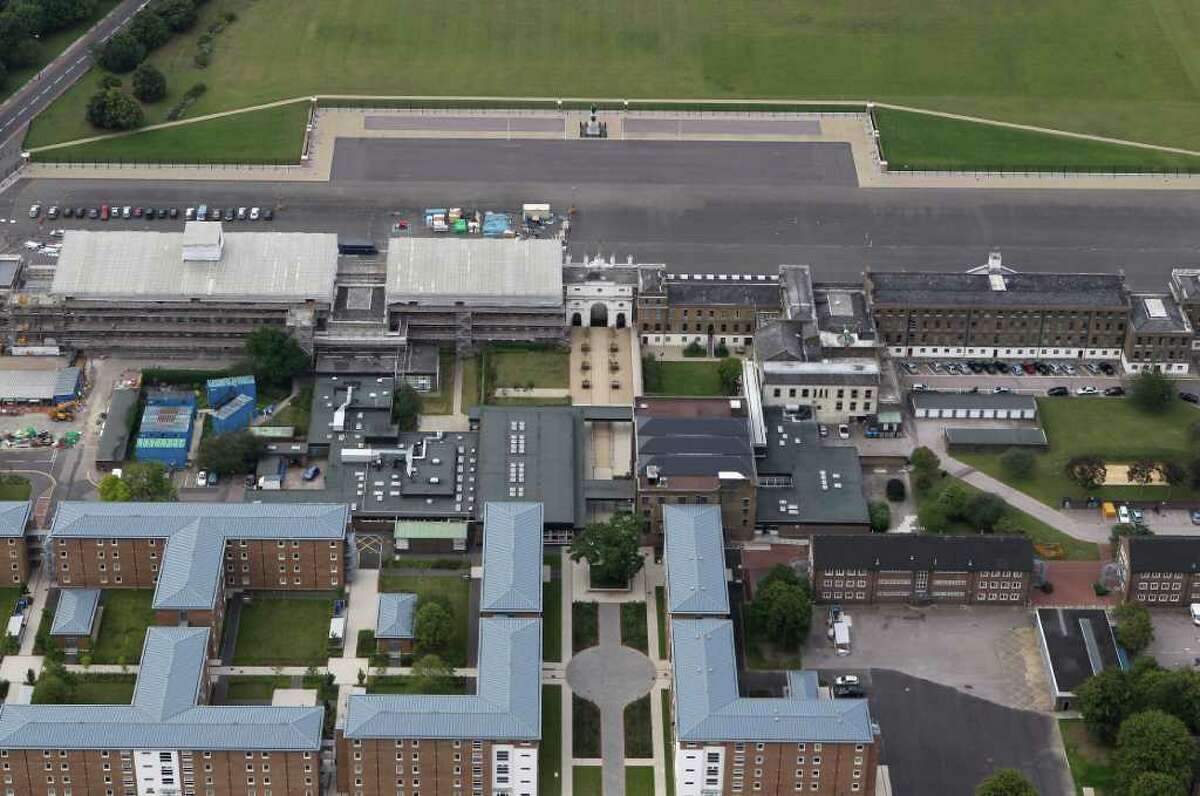 LONDON, ENGLAND - JULY 26: Aerial view of the Royal Artillery Barracks which will host Shooting events during the London 2012 Olympic Games on July 26, 2011 in London, England. (Photo by Tom Shaw/Getty Images)