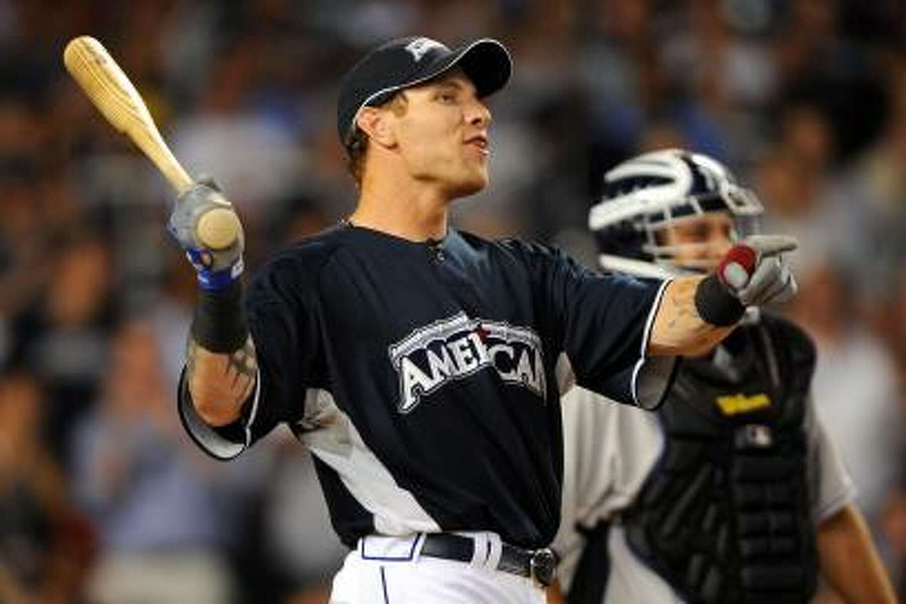 Texas Rangers' Josh Hamilton during the Major League Baseball All-Star Home  Run Derby at Yankee Stadium in New York on Monday, July 14, 2008. Hamilton  hit a record 28 home runs in