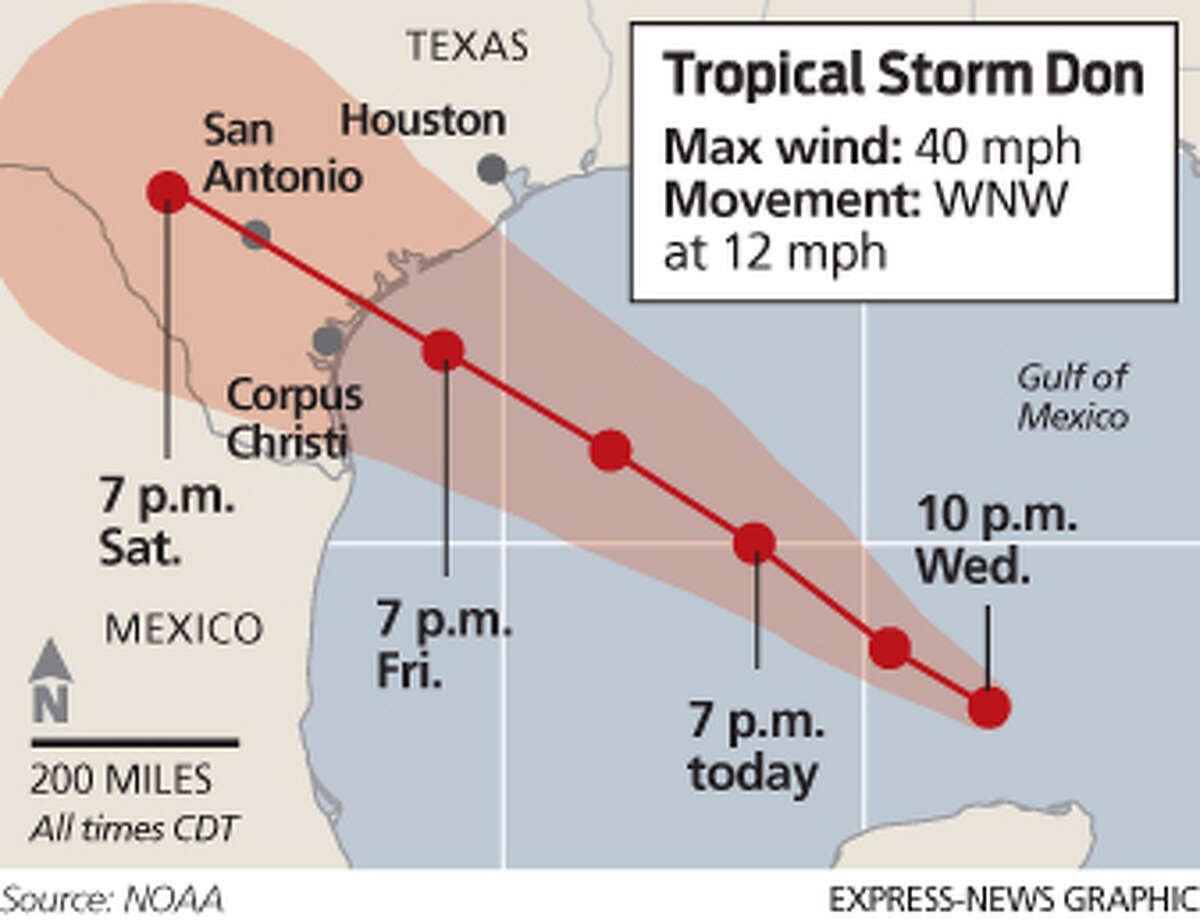 Tropical Storm Don projected