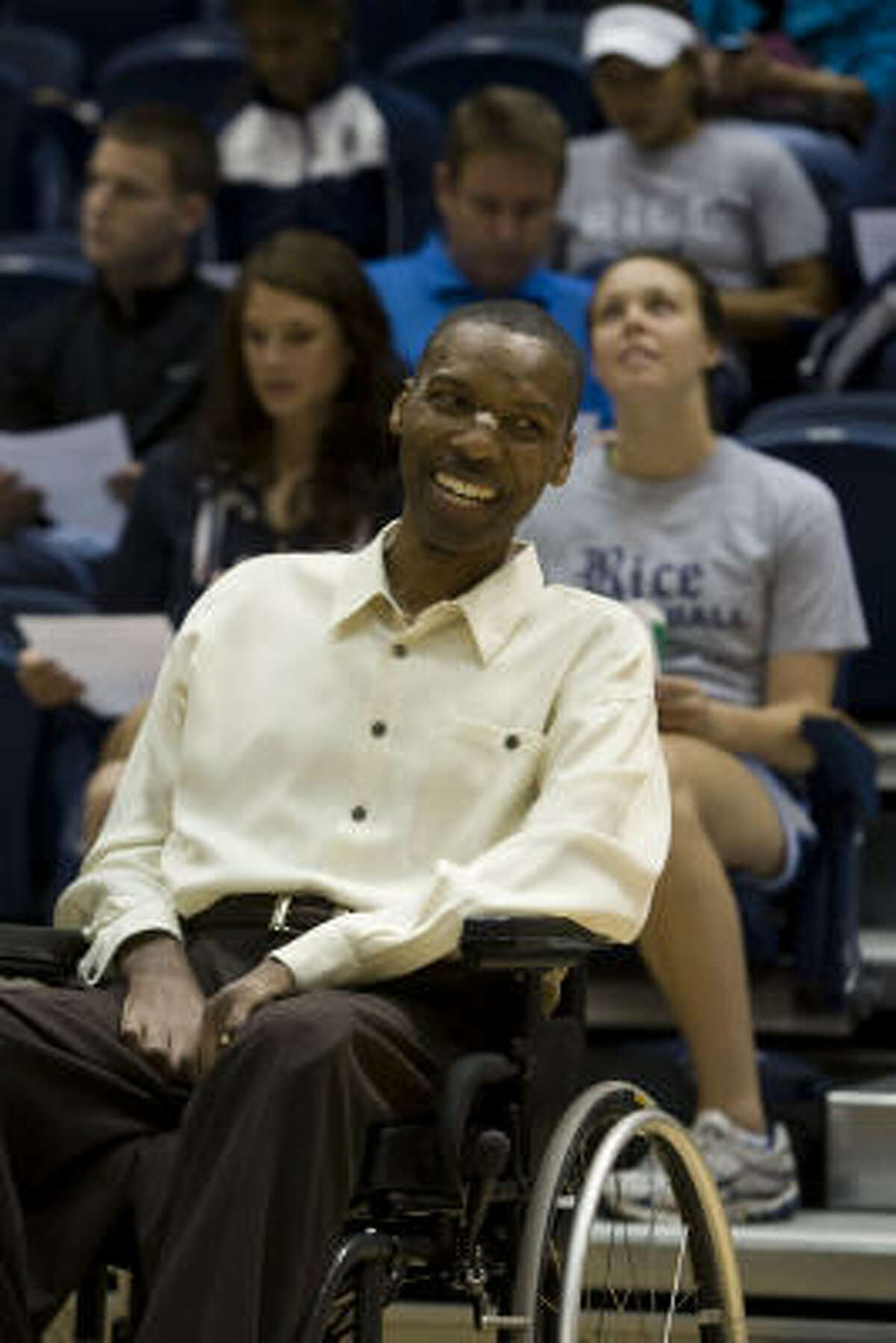 O.J. Brigance, who played football for Rice, visits Tudor Fieldhouse on Friday. He’s been diagnosed with ALS. ﻿