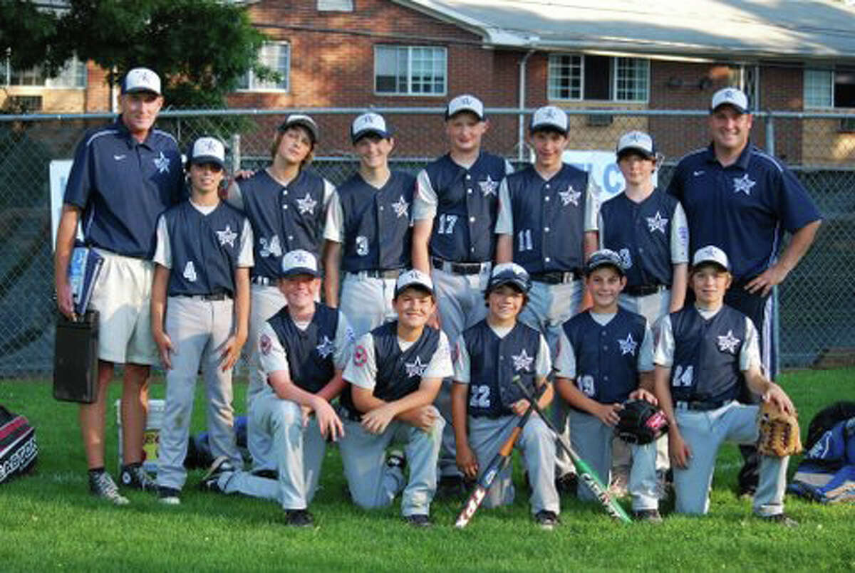 The Westport Little League U-12 All-Star team finished district play at 4-4. Team members, front row, from left, are, Bryan Penwell, Elliott Poulley, Jonathan DeDomenico, Tyler Wincig and Max Richlin. Back row, coach Tom Whelan, Michael Cusa, Ray Niver, Justin Seideman, Ryan Fitton, Mack Muller, Julian Ross and coach Jake Scott.