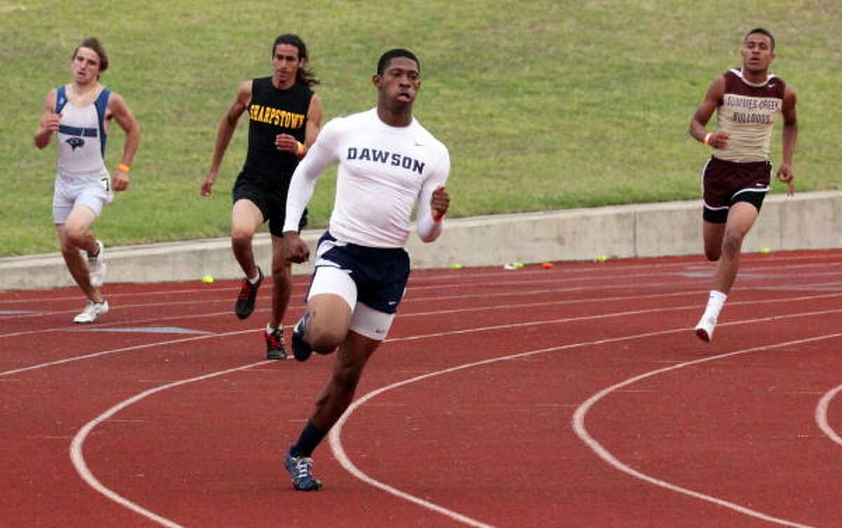 Dawson's Dominique Charles rolled in first with a 48.19 in the 400-meters.