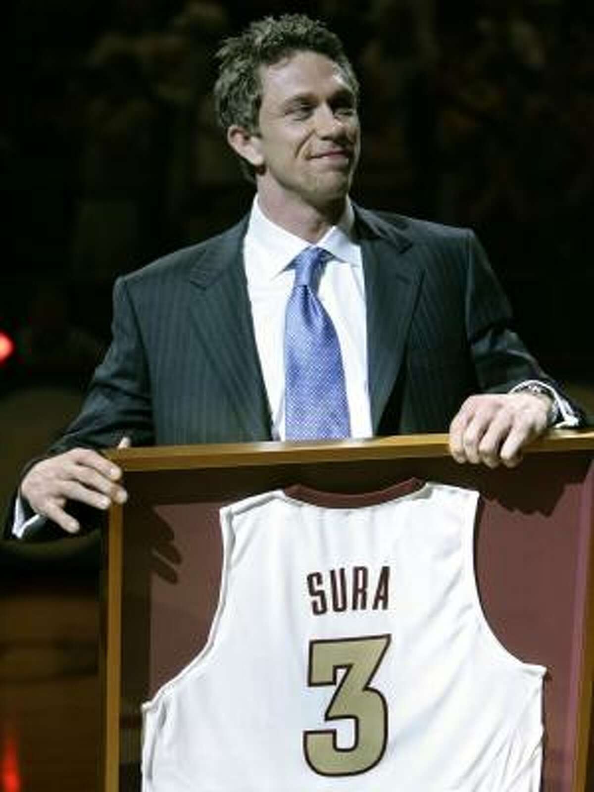 Florida State honored former standout Bob Sura by retiring his jersey Saturday.