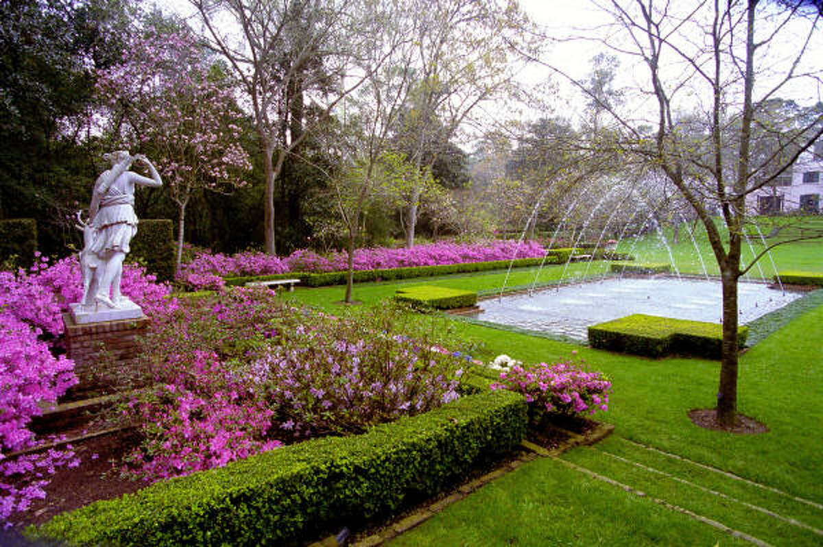 Bayou Bend is in full color with azaleas, flowering trees, shrubs and bulbs throughout the acreage.