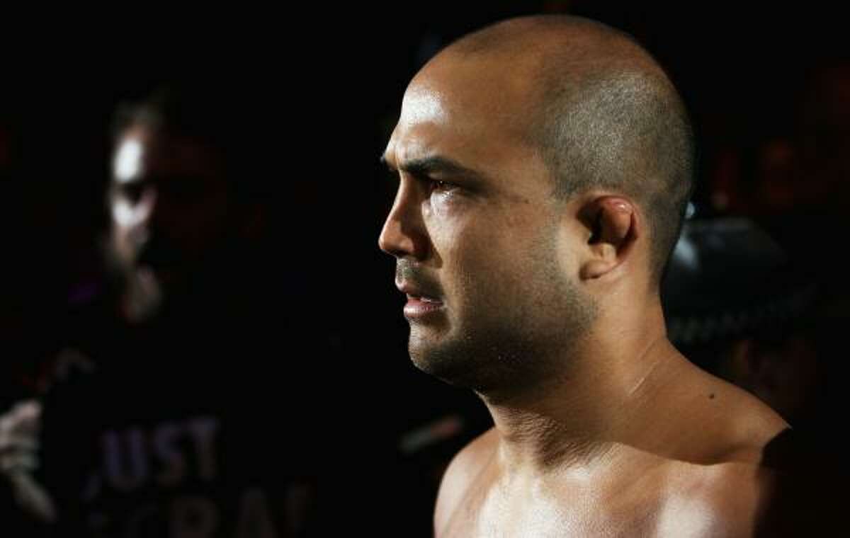 BJ Penn walks into the arena before the start of his welterweight bout against John Fitch.