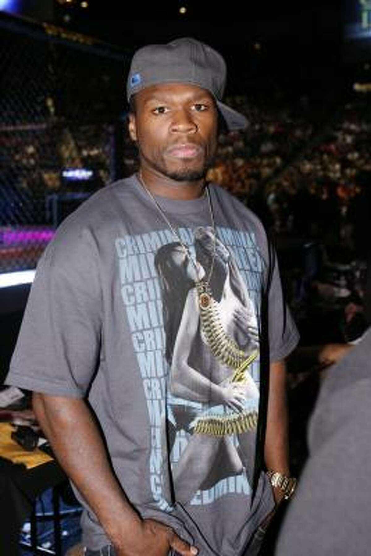 Rapper 50 Cent caught UFC 91 in Las Vegas.