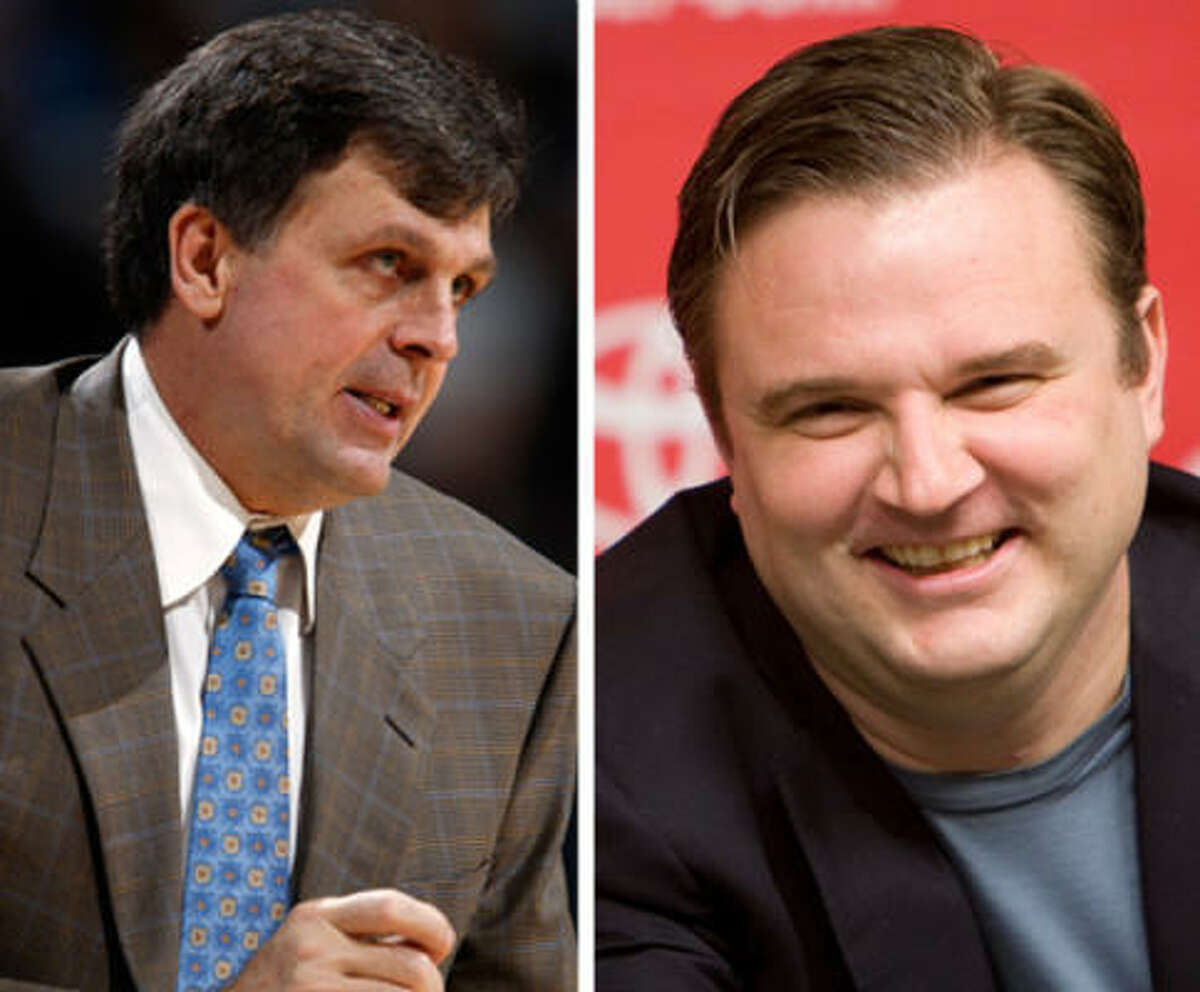 After interviewing 11 coaching candidates that included former Rockets Mario Elie and Sam Cassell, the Rockets trimmed down the list to three -- Kevin McHale (left), Dwayne Casey and Lawrence Frank. It took three more interviews for Rockets owner Leslie Alexander and GM Daryl Morey (right) to choose McHale as the next Rockets coach. Now, it’s up to Morey and McHale to turn this Rockets team into a playoff contender. Part of that process includes retooling the roster. Give Morey and McHale advice on the Rockets personnel. Do you keep them or dump them?
