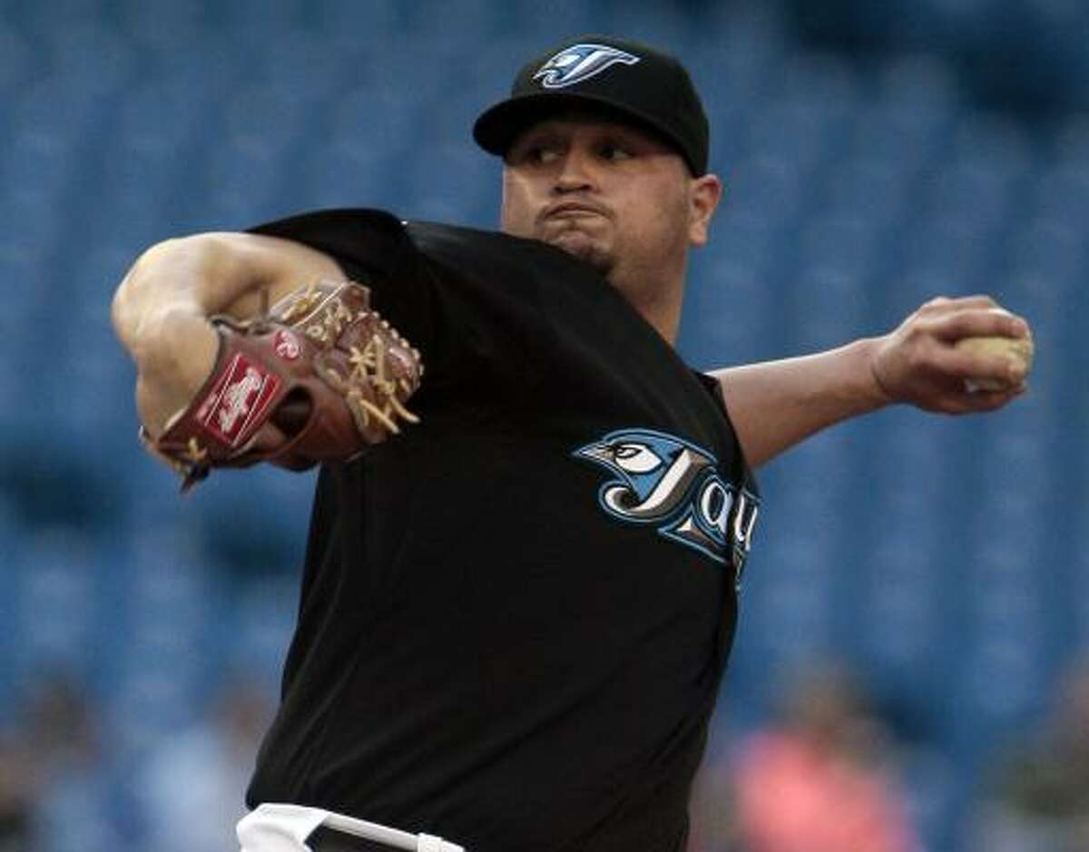 Blue Jays starter Jo-Jo Reyes shut out the Astros over seven innings and ended up with a no-decision.