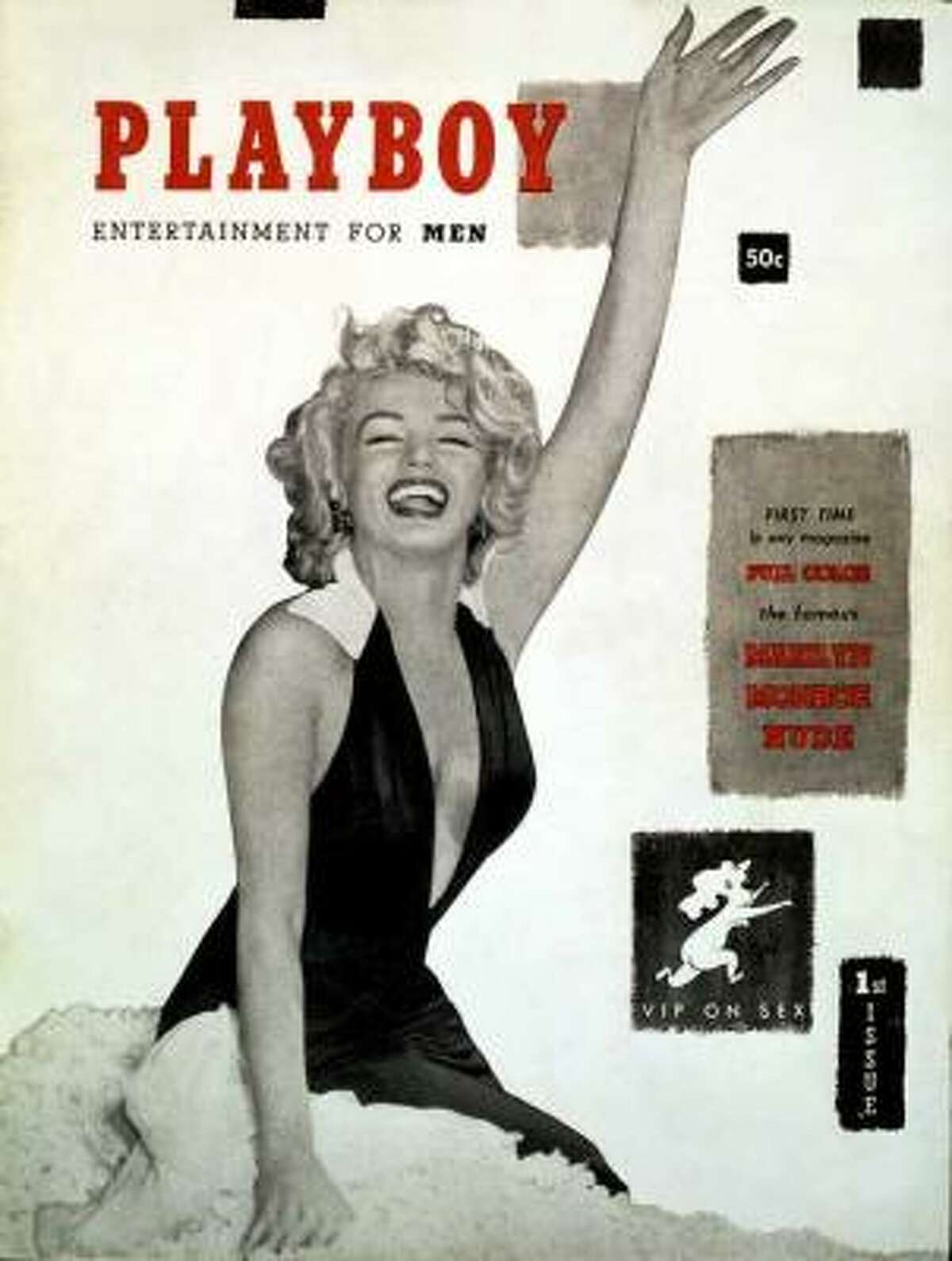 The first cover of Playboy featured Marilyn Monroe, though the shots were from a calendar shoot and she never actually posed for Playboy. It was undated as Hugh Hefner was unsure if there would be a second. December 1953.