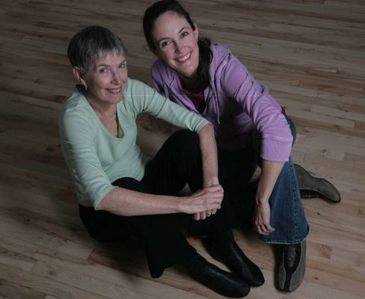 Modern-dance veteran Roberta Stokes, left, will perform in BAD Q! And other strange ManNEWvers. The show features work from Stokes' choreographer daugher, Karen, right.