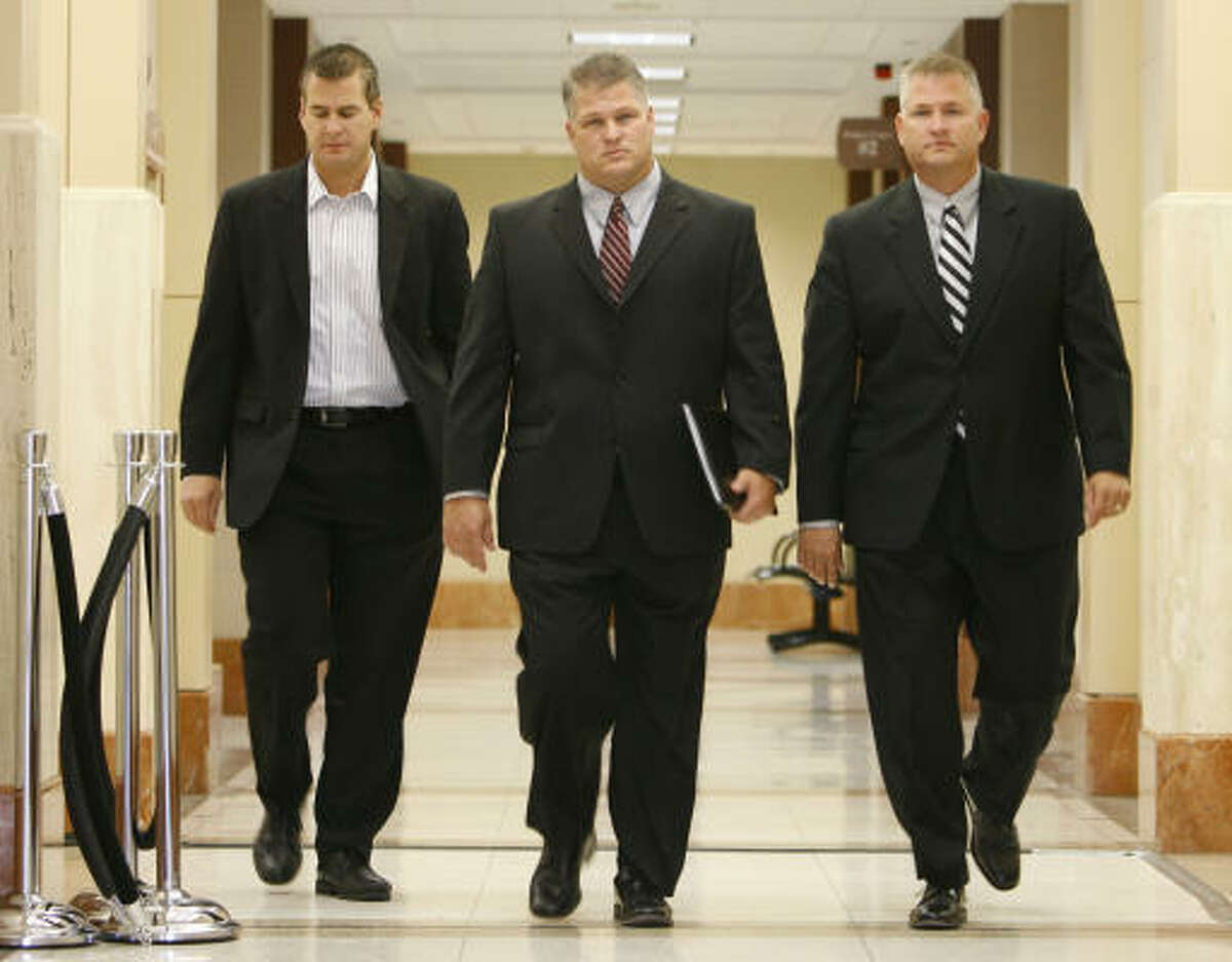 Temple's former inlaws storm out after testimony