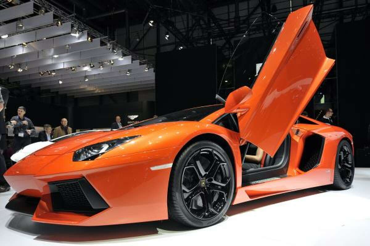 The new Lamborghini Aventador LP700-4 is shown during the press day at the 81st Geneva International Motor Show in Geneva, Switzerland, Wednesday, March 2, 2011.