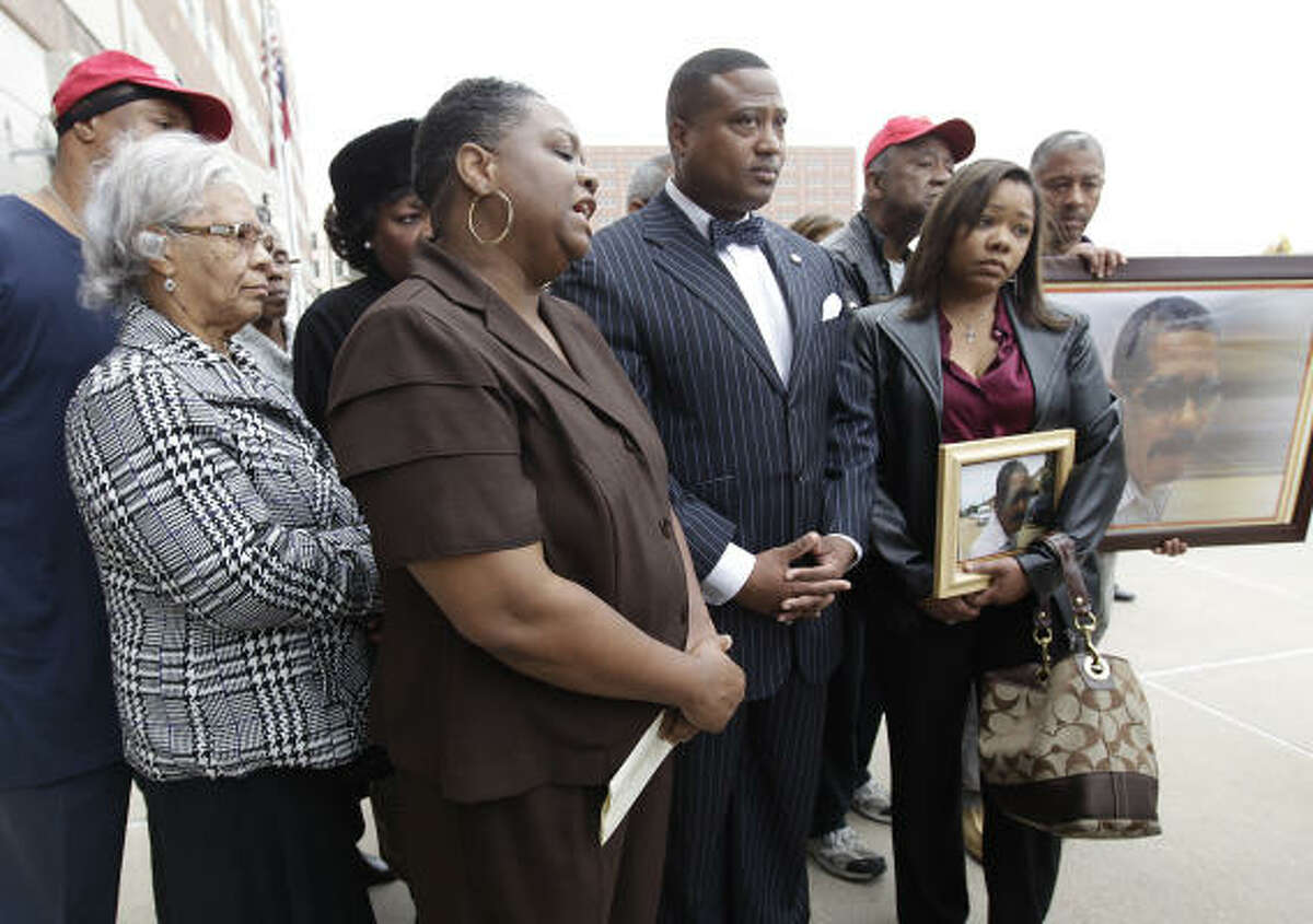 Norman Ford Hicks' family joined Quanell X's news conference Jan. 31. Daughter Evangeline Hicks Campbell said Thursday she's waiting to see how fast justice will take.