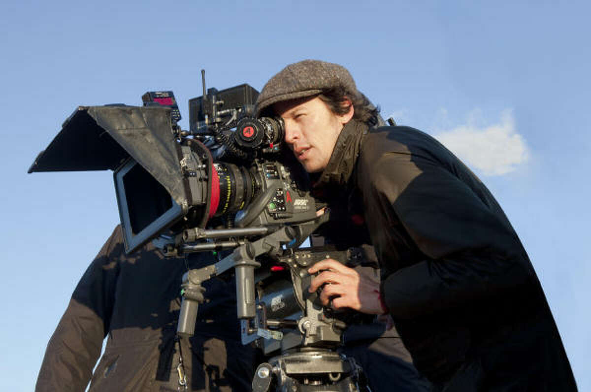 Director Cary Fukunaga works on the set of Jane Eyre.