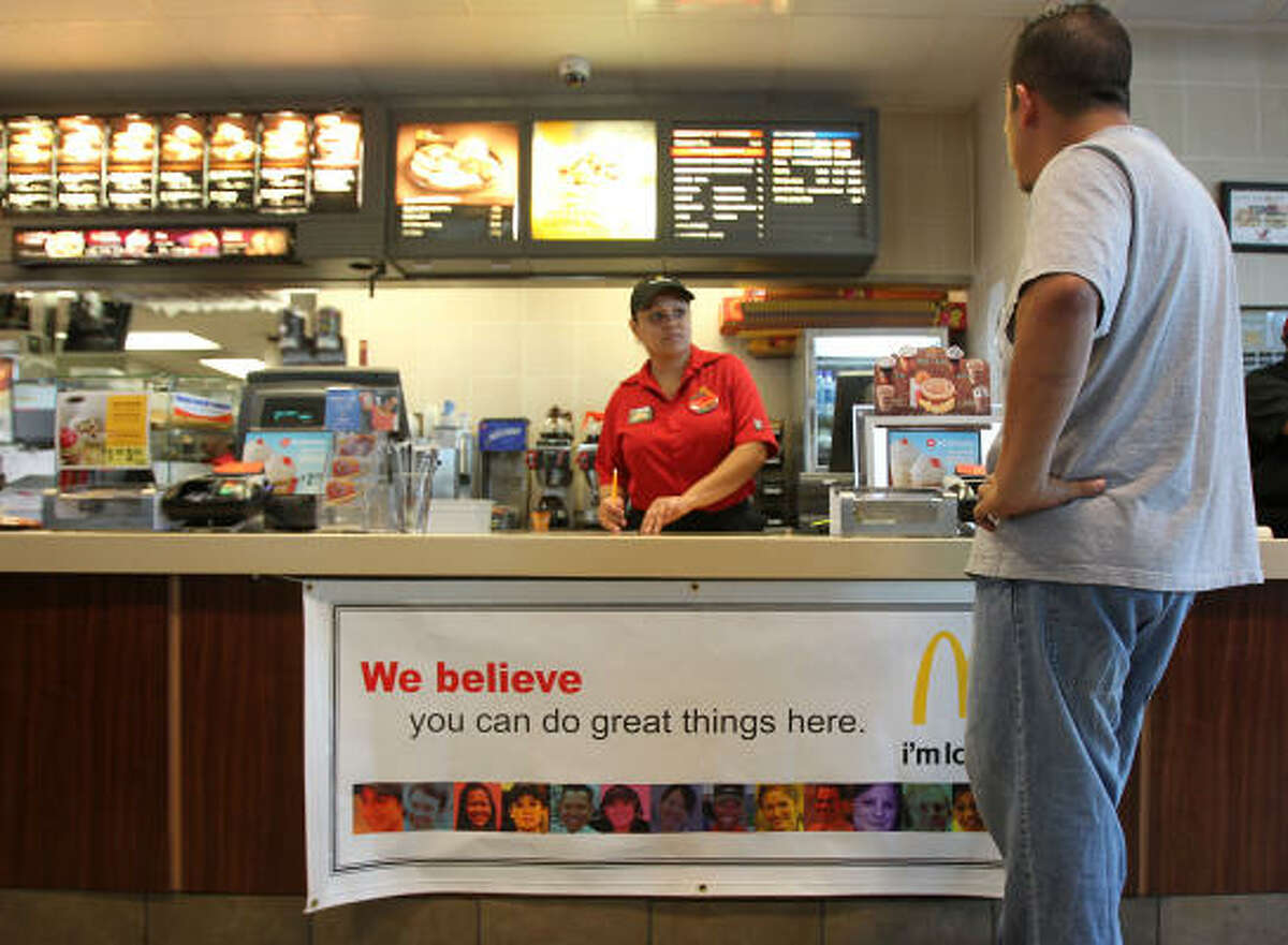 McDonald's combo a beverage and a job interview