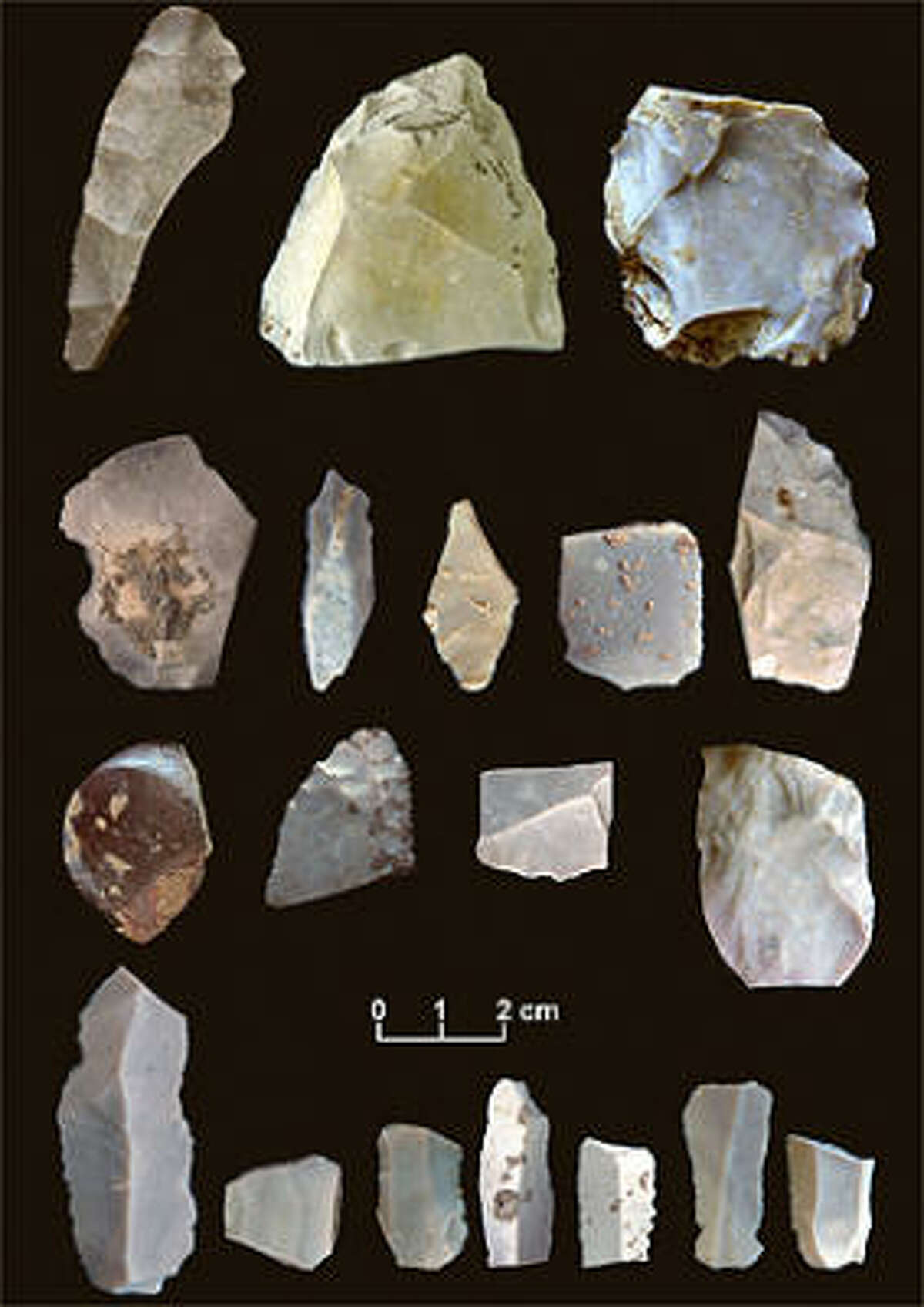 Some of the artifacts from the 15,500-year-old horizon.