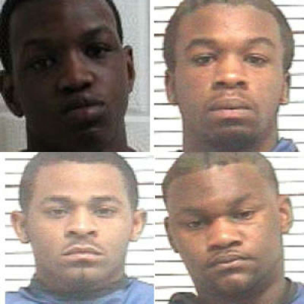 The suspects in the brutal attack are (from top, left) Jared Len Cruse, 18; Timothy Daray Ellis, 19; (from bottom, left) Rayford Tyrone Ellis Jr., 19, and Isaiah Rashad Ross, 21.