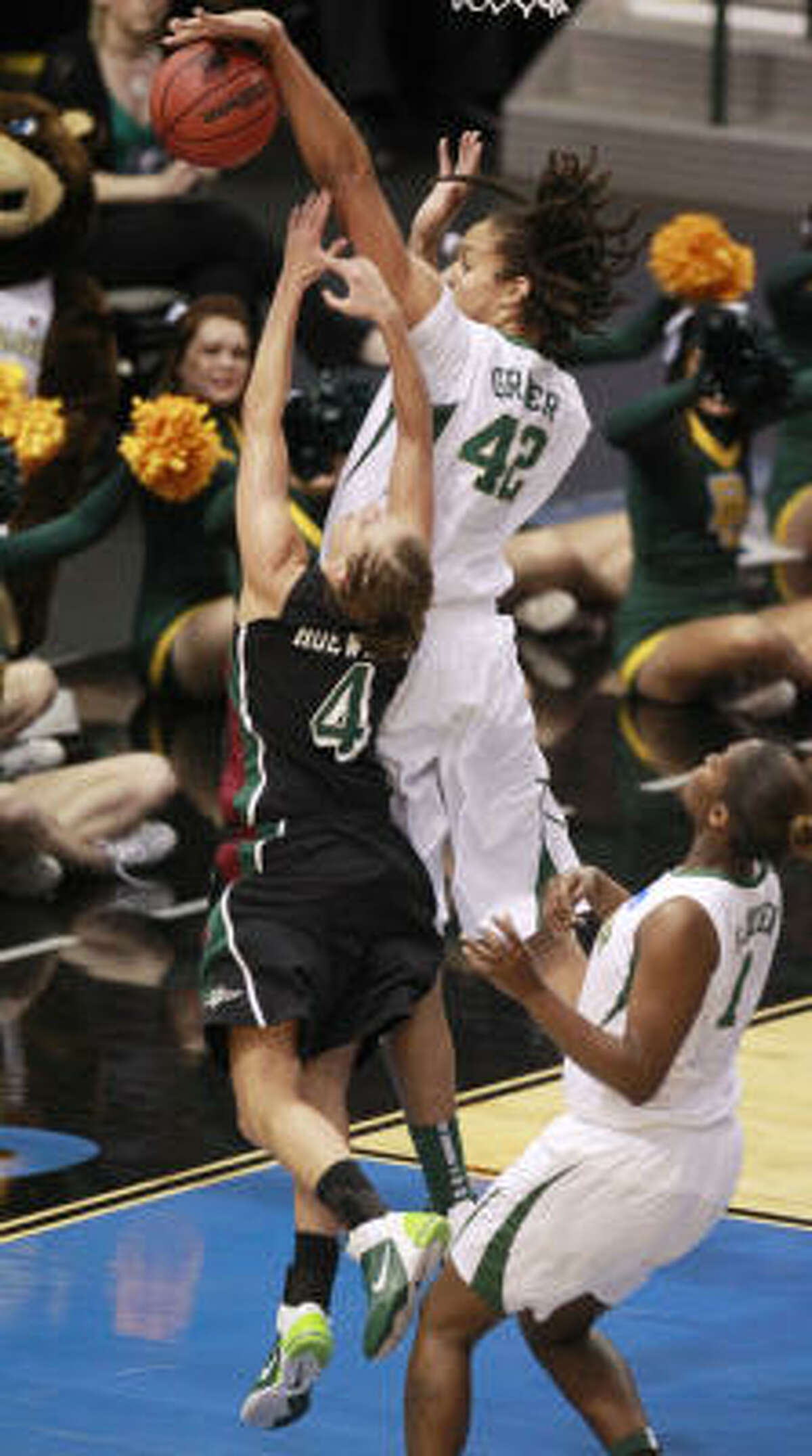 At 6-8, Baylor's Brittney Griner is a constant presence around the basket.