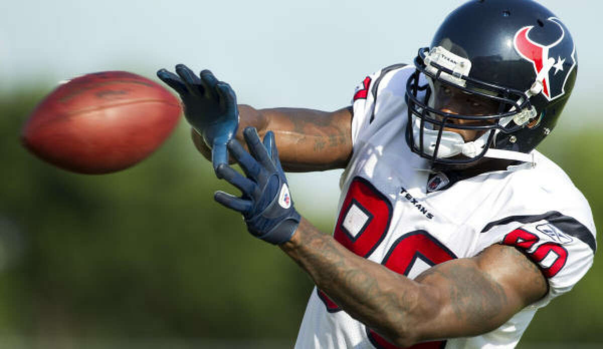 Andre Johnson led the NFL with 1,569 receiving yards last season.