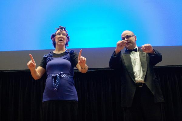 Sign language class interprets movies