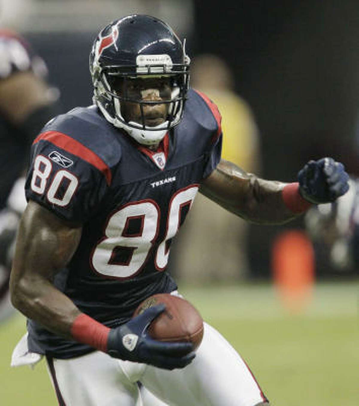 Wide receiver Andre Johnson tops the depth chart at his position.