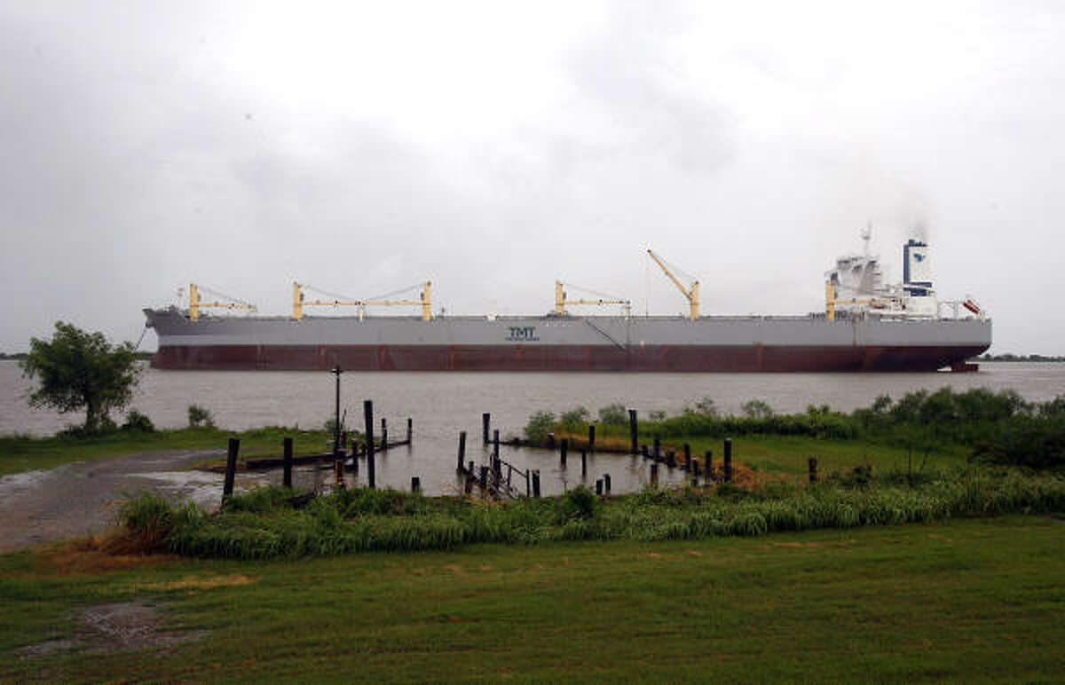The ship is the length of 3.5 football fields and 10 stories high. The shipping firm TMT Group retrofitted the oil tanker after the April 20 explosion on the Deepwater Horizon.