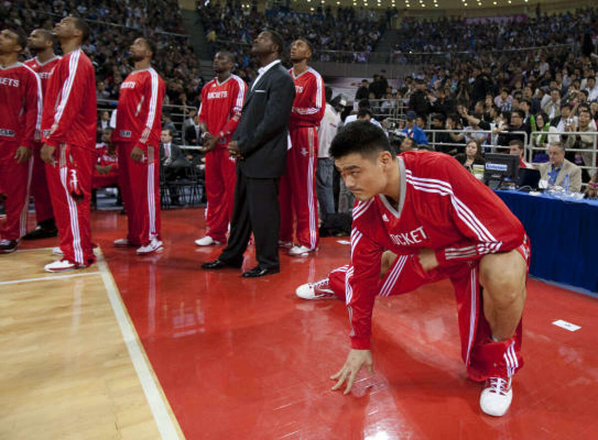 Yao Ming said the Rockets' busy schedule shouldn't slow the team for Saturday's exhibition against the Nets.