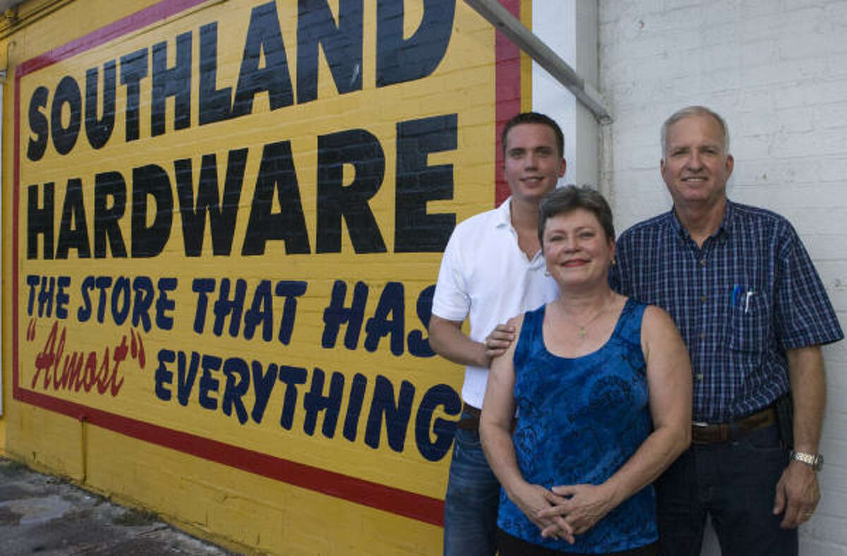 The O'Brien family, from left, Mike, Pat and Marty, say they have no plans to sell the store in the heart of Montrose.