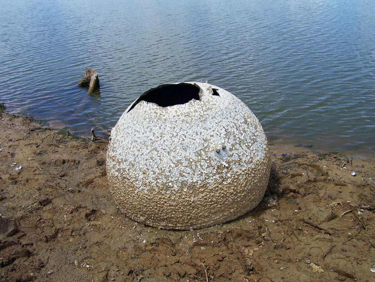 Drought uncovers fuel tank from doomed shuttle