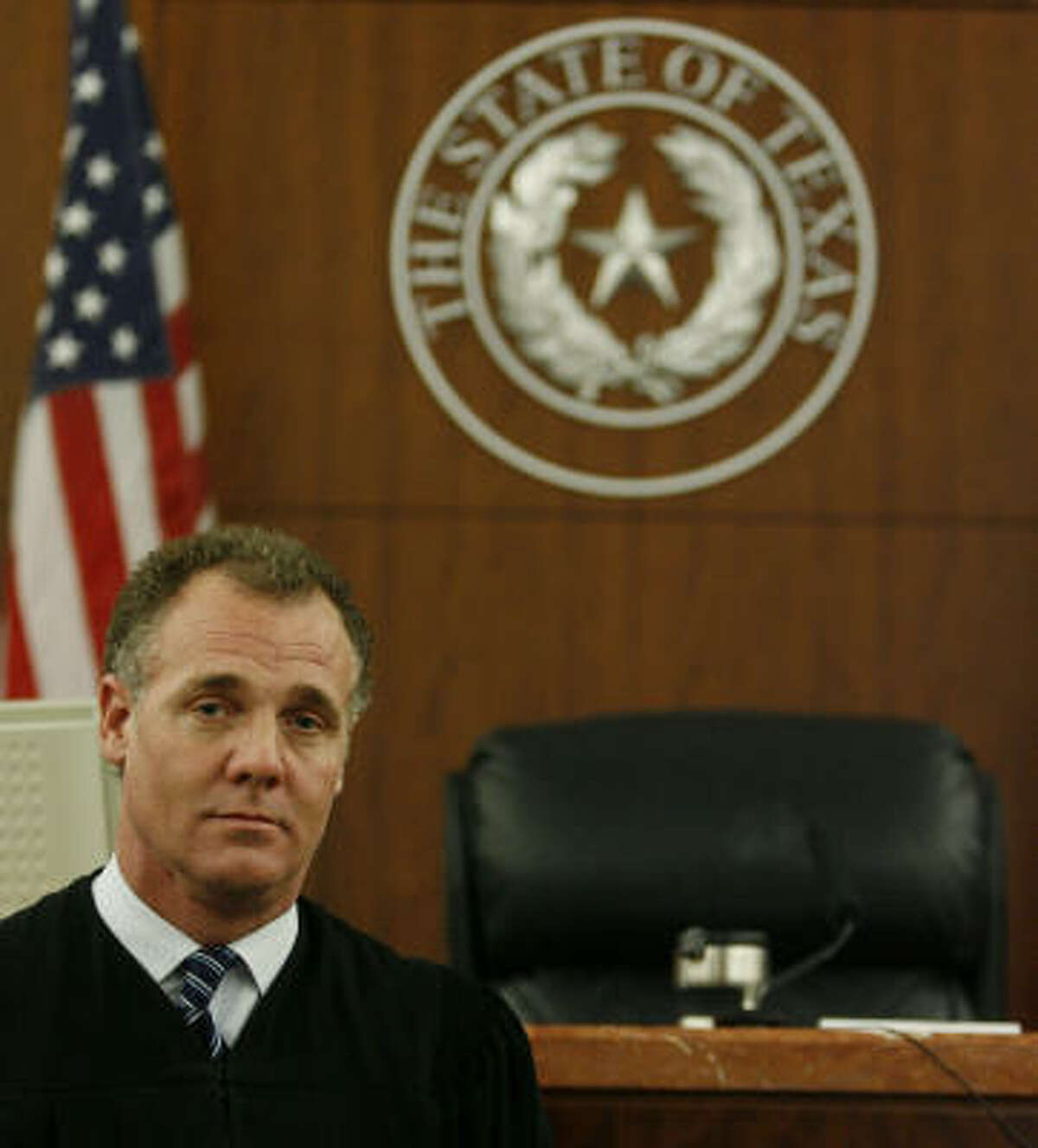 Judge Kevin Fine, shown Thursday, was elected to the 177th District Court in 2008.