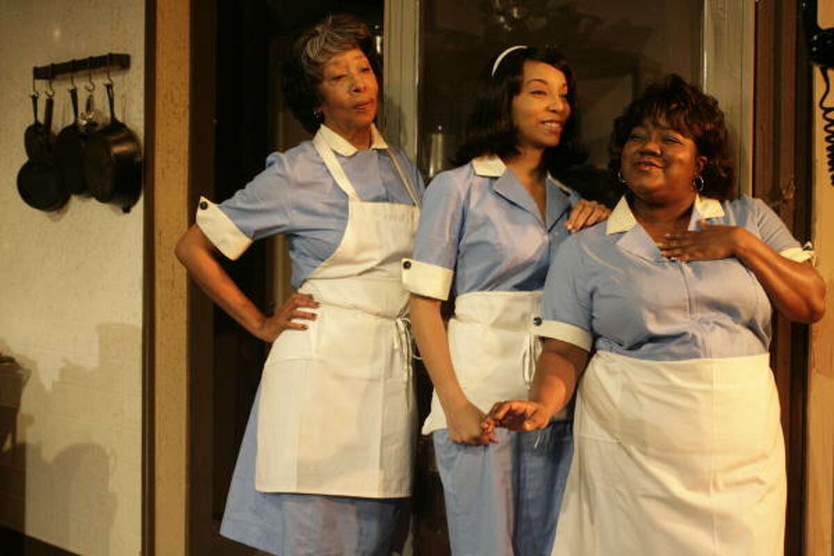 Shirley Whitmore, from left, Lee Waddell and Tisha Dorn play employees at a segregated diner.