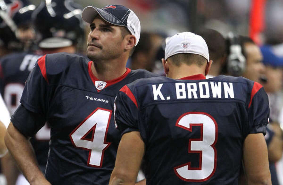 Texans cut Brown, keep Rackers as kicker