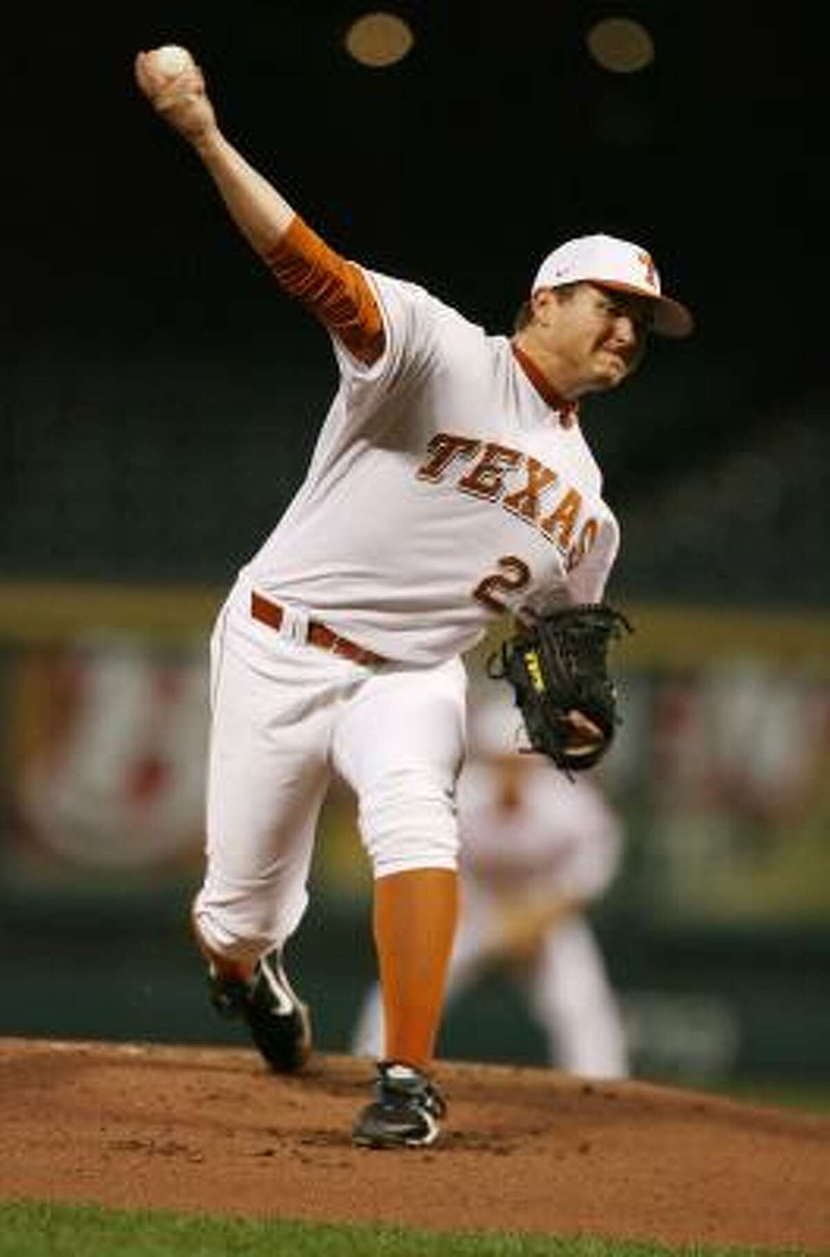 Texas starter Cole Green recently worked 30 2/3 scoreless innings and holds a record of 9-0.