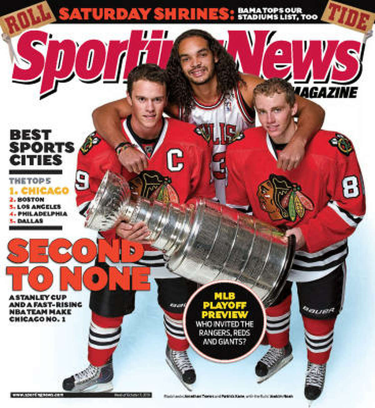No. 1 CHICAGO + EVANSTON Chicago, with the Stanley Cup-winning Blackhawks and fast-rising Bulls leading the way, top their list. Legendary Bears linebacker and Chicago native, Dick Butkus on what makes Chicago the Best Sports City: "The Bears have had some down years, but they always sell tickets. You go to a Blackhawks game, whether they’re good or bad, the fans are there. The Bulls sucked for a while until Michael Jordan came, but we still had the team and the people would go. ... And Cubs fans ... are they nuts? Why do they go there? I’ll tell you why, because they represent their city. ...There’s plenty to do in Chicago, too. The people there don’t have to go through the hassle of attending games, but they always do anyway."